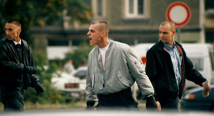 Neonazis Böhnhardt (Mitte) und Wohlleben (Links).