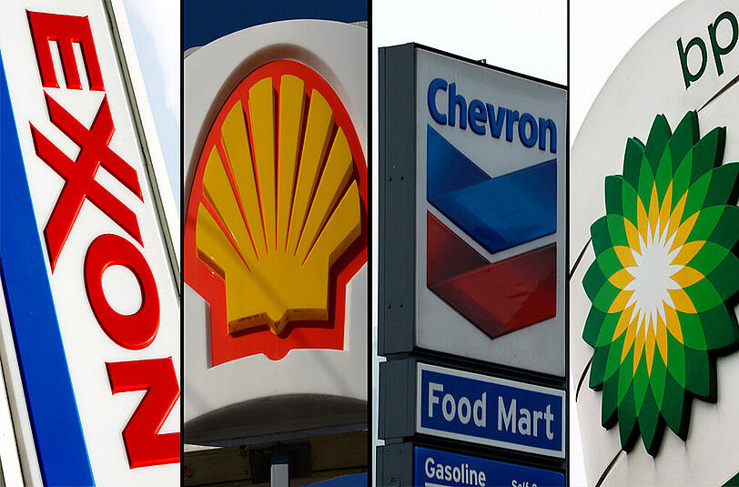 Branchenschwergewichte wie Exxon Mobil, Shell, Chevron oder BP müssen wegen der anhaltend niedrigen Ölpreise kräftige Abstriche beim Gewinn machen.