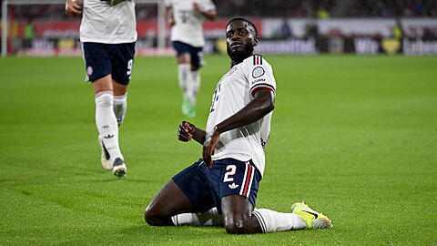 Eigentlich daf&uuml;r verantwortlich, Tore zu verhindern: Dayot Upamecano traf in Freiburg nach bemerkenswertem Offensiv-Lauf.