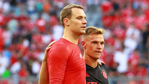 Beerbt Joshua Kimmich (r.) bald Manuel Neuer als Bayern-Kapitän? (Archivbild)