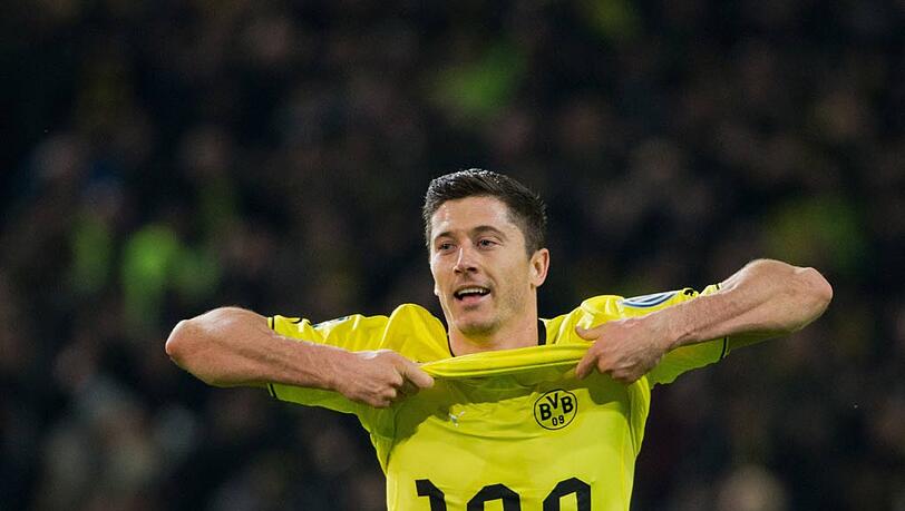 Robert Lewandowski erzielte 2013/14 20 Tore für Borussia Dortmund.