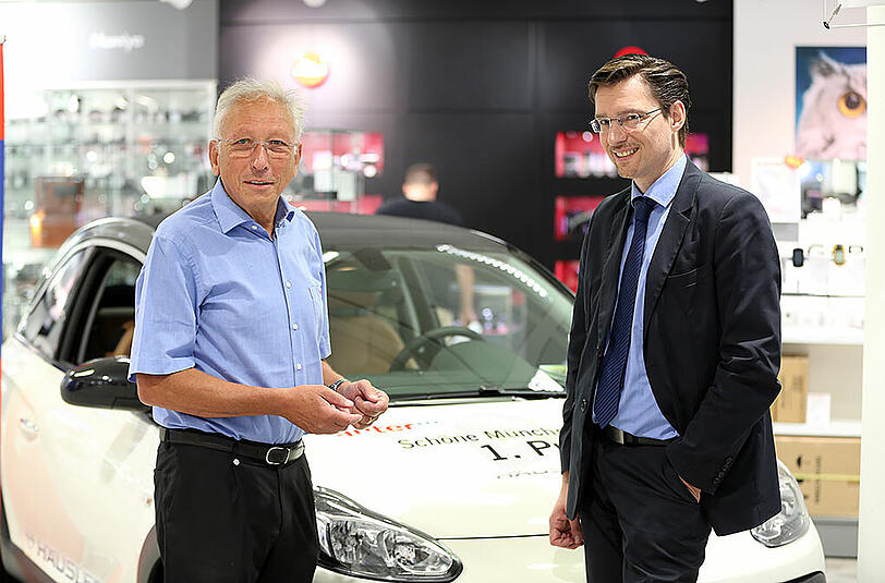 Die Geschäftsleitung vor Ort: Bernd Sauter und Joachim Lindenberg.