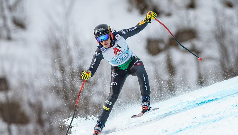 Ski alpin: Weltcup, Super G, Damen: Federica Brignone aus Italien in Aktion.