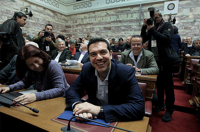 Noch hat Griechenlands Ministerpräsident Aleixs Tsipras gut lachen. Am Donnerstag soll die Verlängerung des Hilfsantrags gestellt werden.