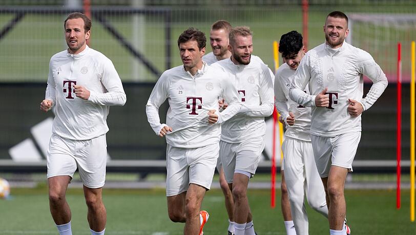 Bayern-Spieler beim Training.