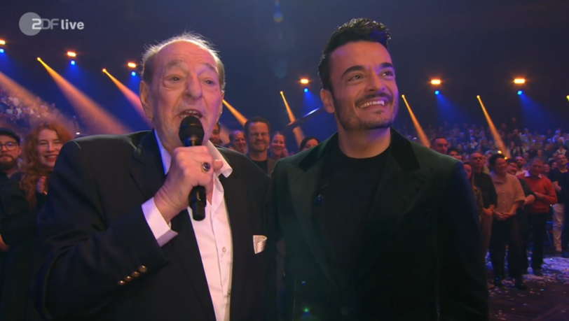 Ralph Siegel (80) bei der "Giovanni Zarrella Show" in Offenburg – gefeiert für seine unzähligen Hits in den vergangenen Jahren.