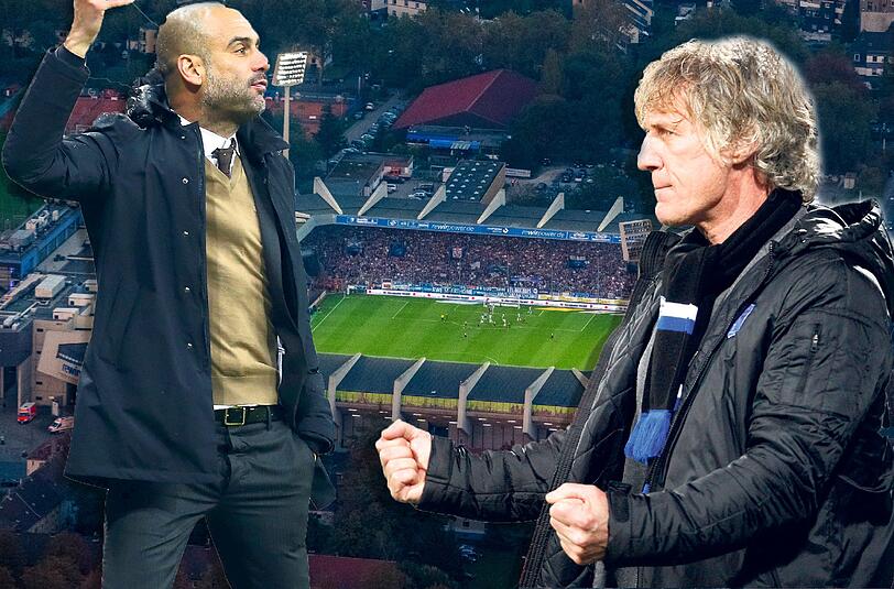 Die Partie im Pokal zwischen Bayern und Bochum ist auch das Duell zweier eigenwilliger Fußballtüftler: Pep Guardiola (l.) und Gertjan Verbeek.