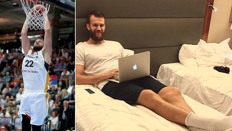 Teilt sich bei der Basketball-EM das Zimmer mit Johannes Voigtmann: Danilo Barthel. Teilt sich bei der Basketball-EM das Zimmer mit Johannes Voigtmann: Danilo Barthel.