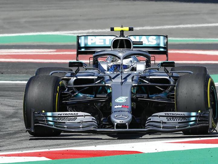 Schnellster im Training von Barcelona: Mercedes-Pilot Valtteri Bottas.