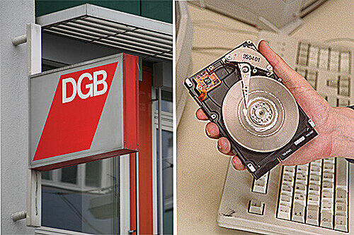 Datenleck im DGB-Haus: TV-Reporter kauften für einen Bericht zufällig eine alte Festplatte von Verdi &ndash; darauf war sogar ein Brief an Franz Müntefering gespeichert.