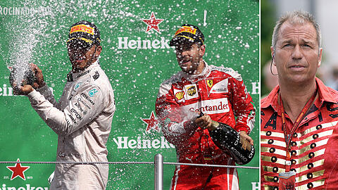 "Beide unterscheiden sich kolossal", sagt Kai Ebel über den Zweikampf zwischen Lewis Hamilton (links) und Sebastian Vettel.