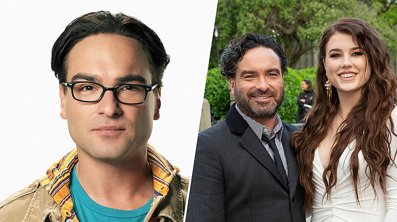 Johnny Galecki als Leonard Hofstadter (r.) und im Jahr 2019 (l.).