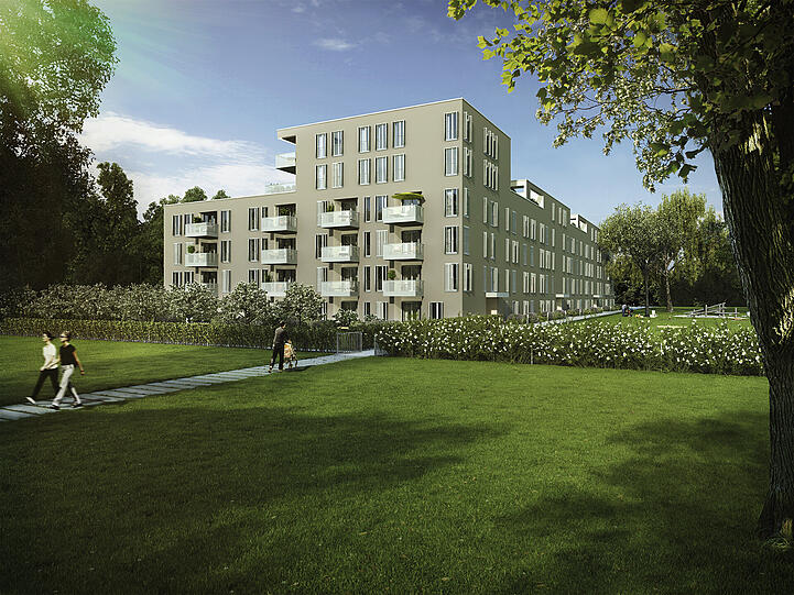 In etwa so soll die neue Wohnanlage in Schwabing einmal ausschauen. Die Fertigstellung ist für den Frühsommer 2013 geplant.