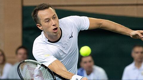 Tennisspieler Philipp Kohlschreiber in Aktion. Foto: Federico Gambarini/dpa/Archivbild