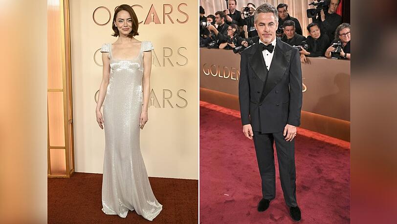 Emma Stone und Chris Pine stehen f&uuml;r "The Catch" zusammen vor der Kamera.