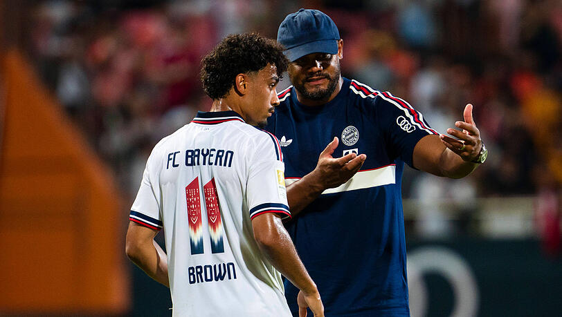 Starker Neuzugang: Nathaniel Brown (l.) mit Kompany. Starker Neuzugang: Nathaniel Brown (l.) mit Kompany.