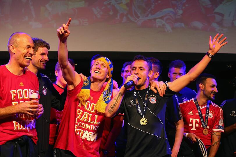 So sehen Sieger aus! Die Helden von London feiern den Champions League-Sieg 2013.