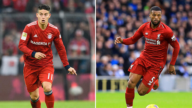 James (27) &ndash; Georginio Wijnaldum (28) - Fuss: "Liverpool müsste ein Spiel sein wie für James gemacht &ndash; Freitagabend in Augsburg eher nicht. Er ist einer der besten Fußballer der Bundesliga, holt jedoch zu selten das Maximum heraus. Wijnaldum arbeitet mit Milner und Henderson im Maschinenraum der Reds, ist zweikampfstärker. Ein unentschieden." Stand: 5,0:3,0