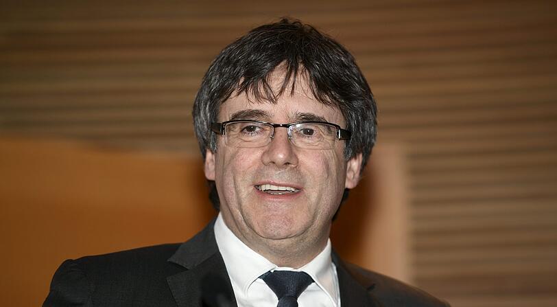 22.03.2018, Finnland, Helsinki: Carles Puigdemont, ehemaliger Präsident der Regionalregierung von Katalonien, spricht vor dem finnischen Parlament über die Situation in Katalonien.