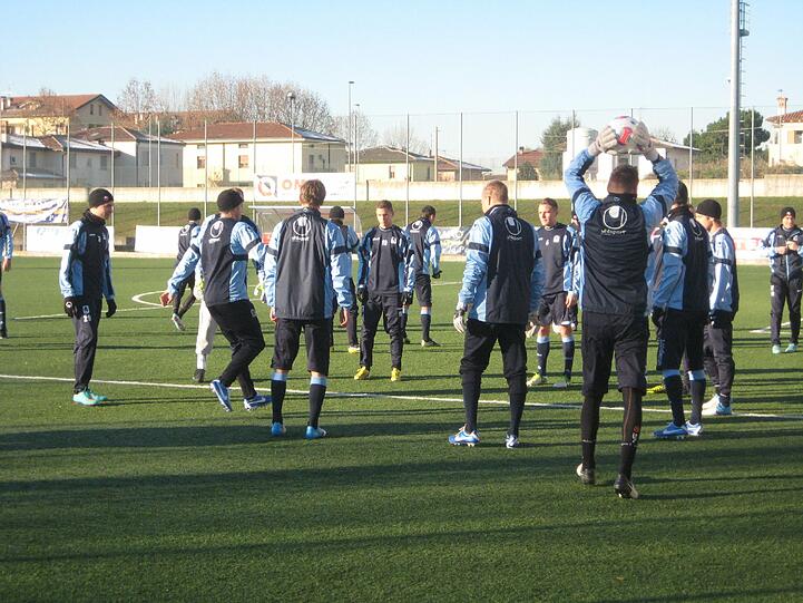 Die Löwen im Trainingslager in Brescia.