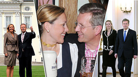 Einige Stationen der Ehe von Ex-Bundespräsident Christian Wulff (55) und seiner Frau Bettina (41) zum Durchklicken.