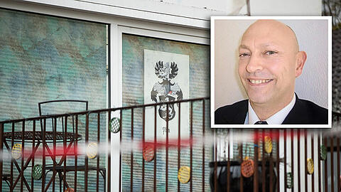 Das Haus des &bdquo;Reichsbürgers&ldquo; im fränkischen Georgensgmünd: Hier feuerte er auf Polizeibeamte und tötete einen 32-jährigen SEKler. Kleines Bild: Über WhatsApp in Kontakt mit der Polizei: Wolfgang P.