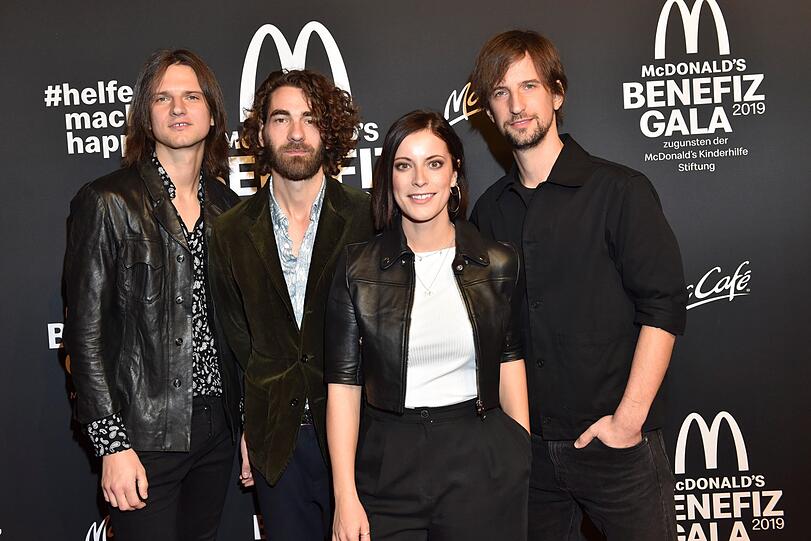 Thomas Stolle, Andreas Nowak, Stefanie Kloß und Johannes Stolle von der Band Silbermond