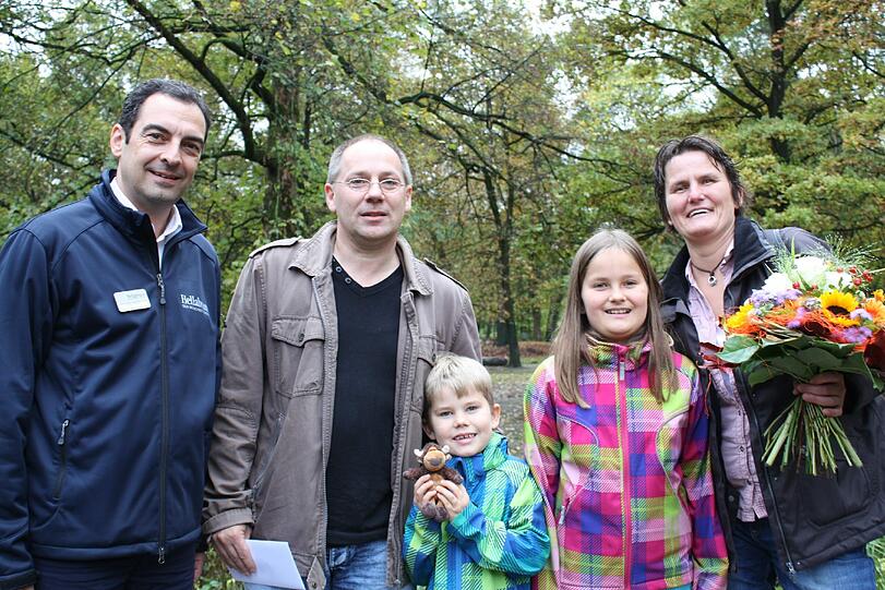 Familie Tendahl knackte dank der willensstarken Kinder die Marke: Sie waren die zweimillionsten Besucher.