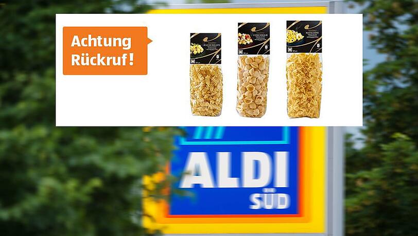 ALDI SÜD ruft drei Nudelsorten zurück. ALDI SÜD ruft drei Nudelsorten zurück.