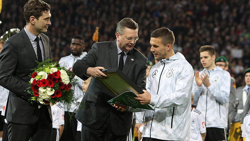 Lukas Podolski in seinem letzten Spiel für die deutsche Nationalmannschaft.