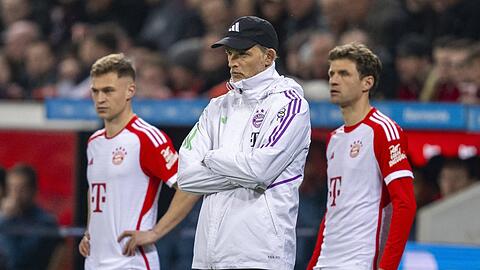 Zusammen in der Bayern-Krise (v. l. n. r.): Joshua Kimmich, Thomas Tuchel und Thomas Müller.