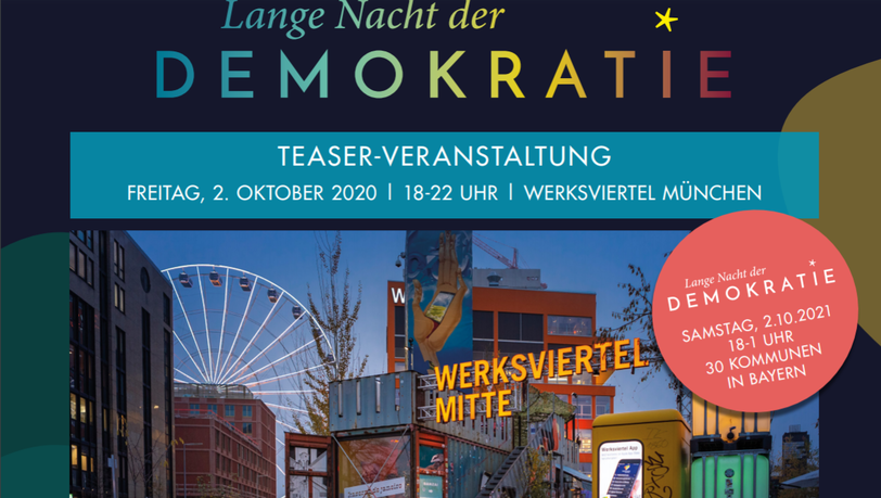 An diesem Freitag findet die virtuelle Auftaktveranstaltung des Projekts "Lange Nacht der Demokratie" statt - in einem Jahr folgt dann die eigentliche Lange Nacht.