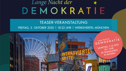 An diesem Freitag findet die virtuelle Auftaktveranstaltung des Projekts "Lange Nacht der Demokratie" statt - in einem Jahr folgt dann die eigentliche Lange Nacht.