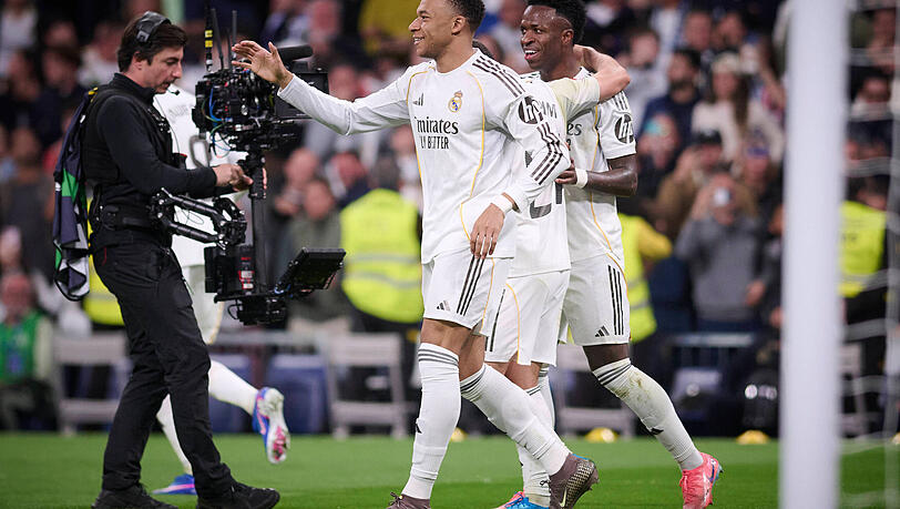 Topduo: Kylian Mbapp&eacute; (l.) und Vini Junior.