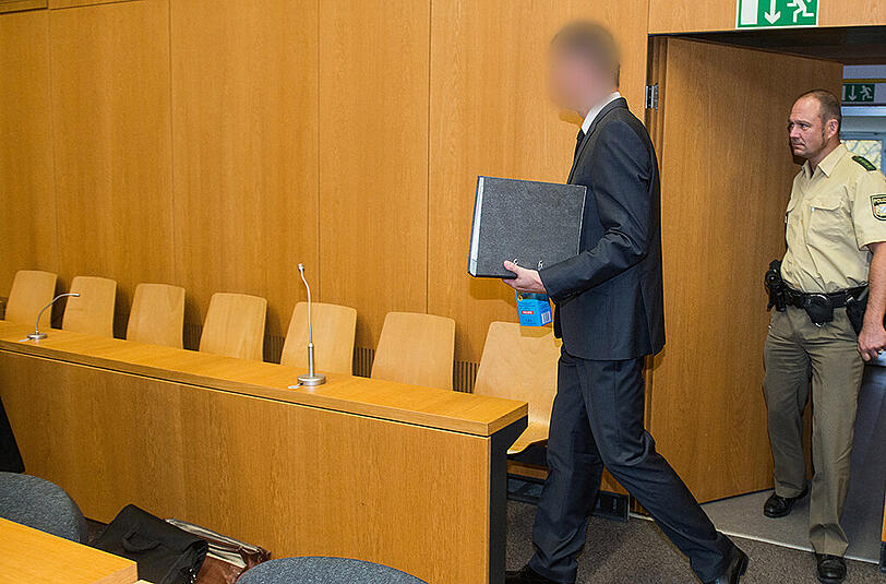 Michael B. im Landshuter Landgericht.