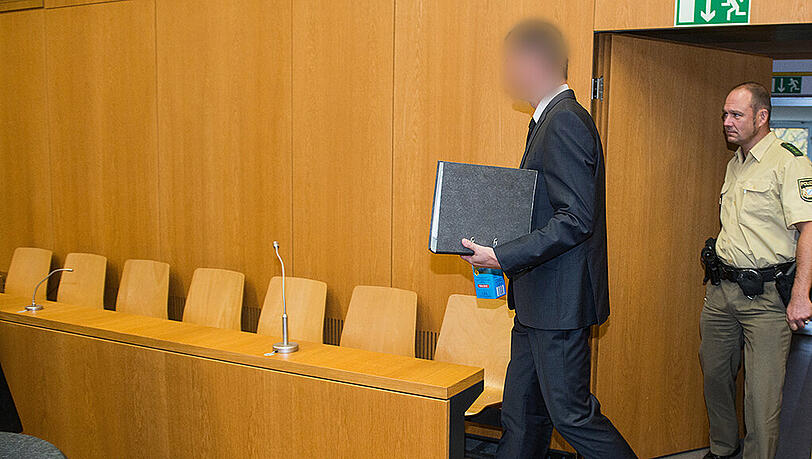 Michael B. im Landshuter Landgericht. Michael B. im Landshuter Landgericht.