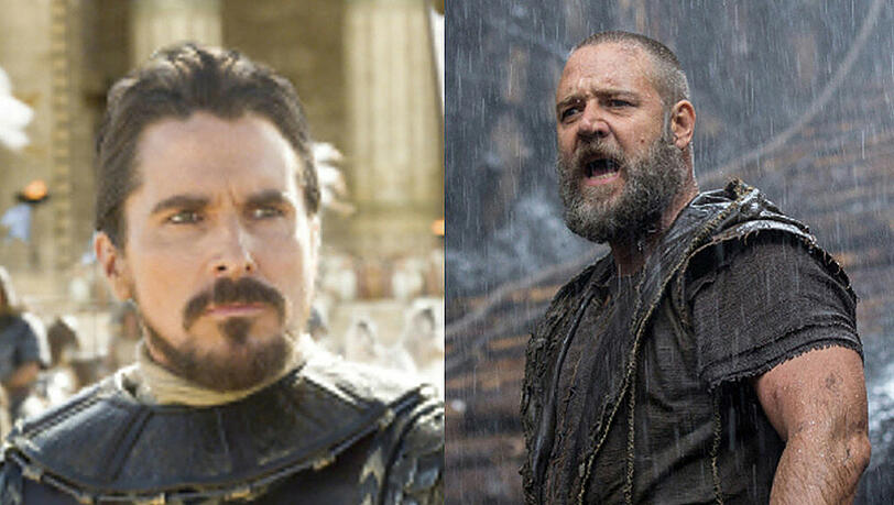 Bibel a la Hollywood: Christian Bale als Moses (li.) in "Exodus: Götter und Könige" und Russell Crowe als "Noah" (re.) Bibel a la Hollywood: Christian Bale als Moses (li.) in "Exodus: Götter und Könige" und Russell Crowe als "Noah" (re.)