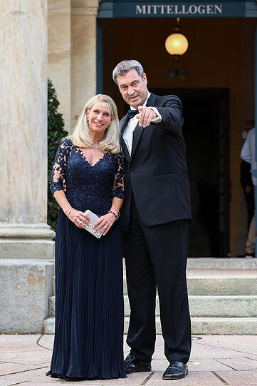 Markus Söder (CSU) und seine Frau Karin Baumüller-Söder.