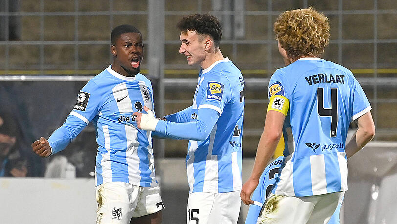 Die Löwen-Abwehr um Leroy Kwadwo, Michael Glück und Jesper Verlaat (v.l.) machte in der vergangenen Saison weitgehend einen guten Eindruck.
