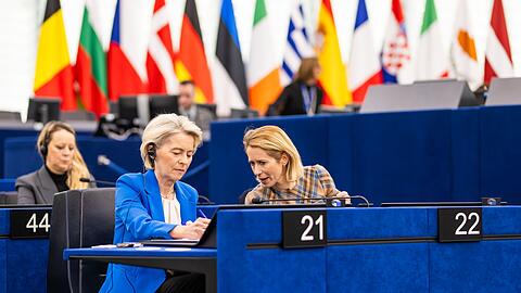 EU-Chefdiplomatin Kaja Kallas sieht bislang keine breite Unterst&uuml;tzung f&uuml;r den Vorsto&szlig; von Ursula von der Leyen. (Archivbild)