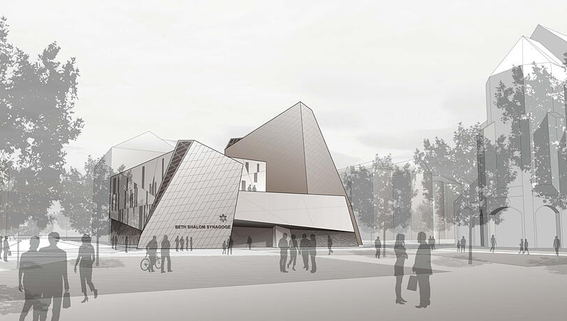 Ein Haus wie ein Kristall: Das Gebäude soll an die "Funken der Isar" erinnern. Ein Haus wie ein Kristall: Das Gebäude soll an die "Funken der Isar" erinnern.