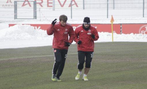 Aufbautraining der Rekonvaleszenten mit Athletik- und Reha-Trainer Markus Zidek.