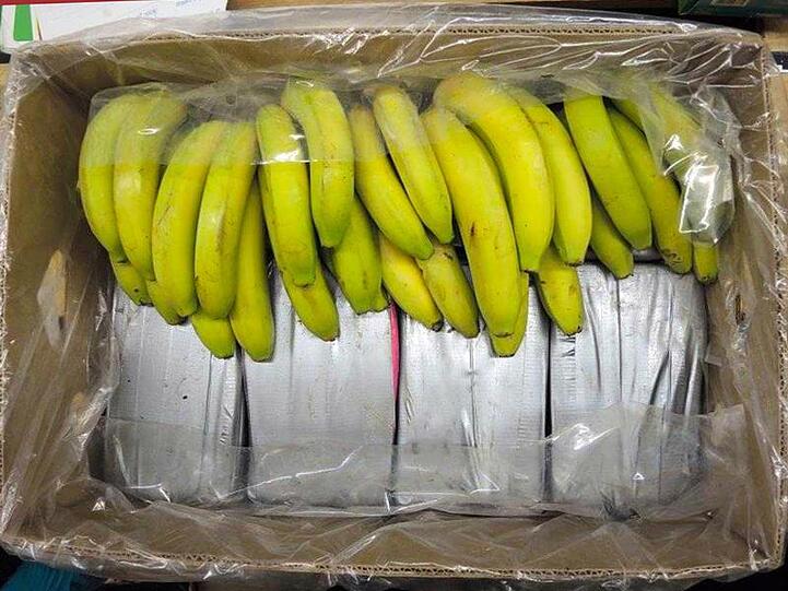 In Bananenkisten verstecktes Kokain. Foto: Landeskriminalamt Baden-Württemberg/Archiv