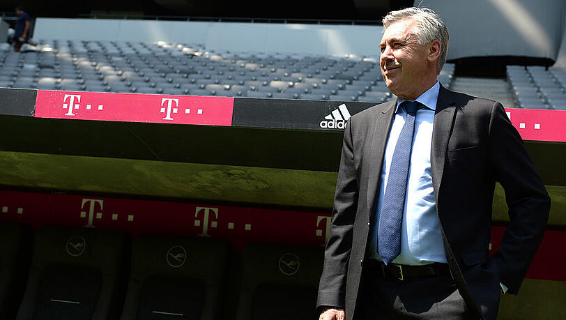 Bodenständige Verbindung: Caarlo Ancelotti und der FC Bayern. Bodenständige Verbindung: Caarlo Ancelotti und der FC Bayern.