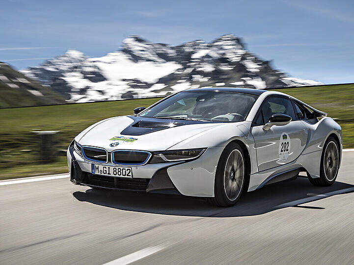 Der BMW i8 bei der Silvretta-Rallye 2014