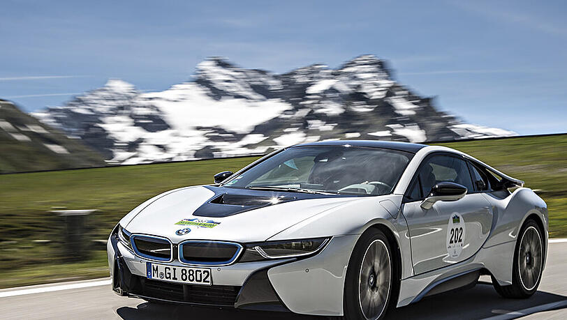 Der BMW i8 bei der Silvretta-Rallye 2014 Der BMW i8 bei der Silvretta-Rallye 2014
