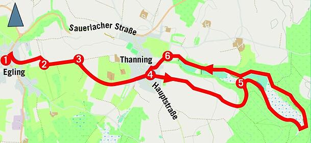 Rundtour um den Thanninger Weiher. Rundtour um den Thanninger Weiher.