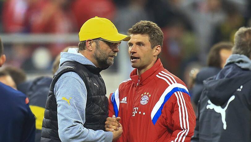 Thomas Müller und Jürgen Klopp sind sich im Laufe ihrer Karriere unzählige Male als Gegner gegenübergestanden. Thomas Müller und Jürgen Klopp sind sich im Laufe ihrer Karriere unzählige Male als Gegner gegenübergestanden.