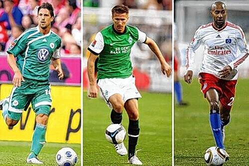 Drei Kandidaten im besten Fußballer-Alter, einer wird&rsquo;s schon werden: Jonathan Santana, Jurica Vranjes oder Mickael Tavares (v.l.).