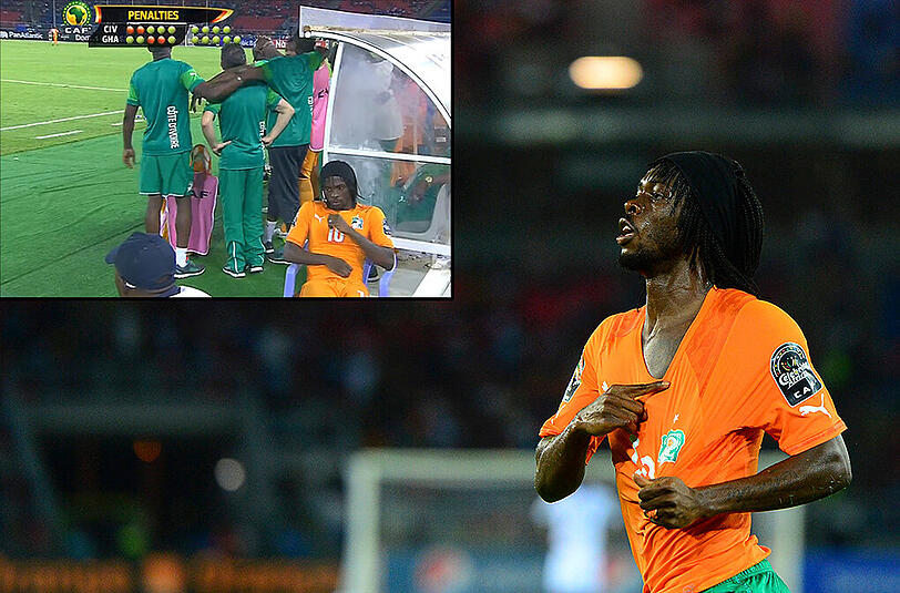 Konnte nicht hinsehen: Gervinho vom AS Rom hatte nicht die Nerven, um das dramatische Elfmeterschießen anzusehen.